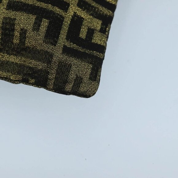 FENDI Zucca Canvas Pouch Gold Auth 102385 - Picture 3 of 15